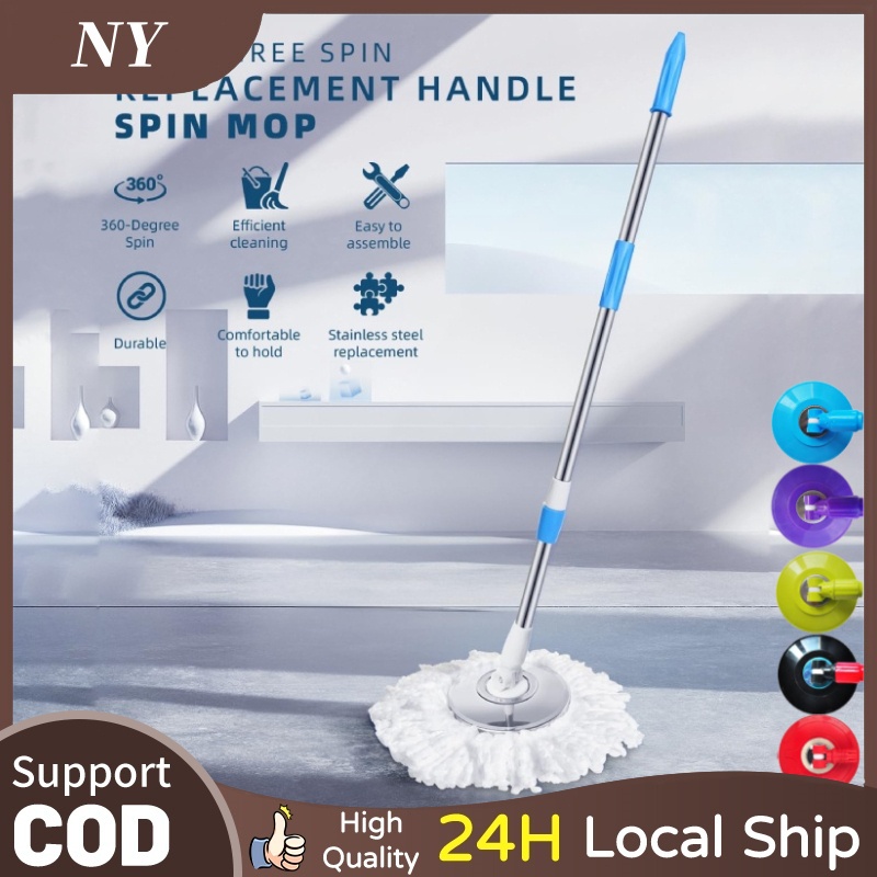 Spin Mop Mop Handle Head Replacement For Floor Cleaning 360 Degree ...
