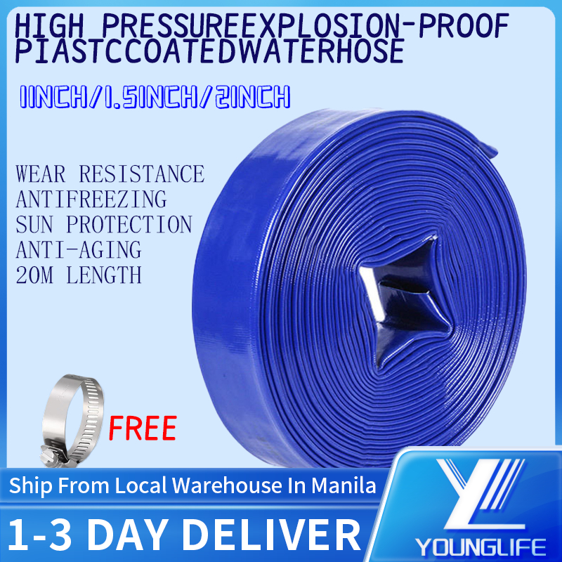 High Pressure Explosion Proof Pvc Plastic Coated Discharge Duct Irrigation Hose For Submersible