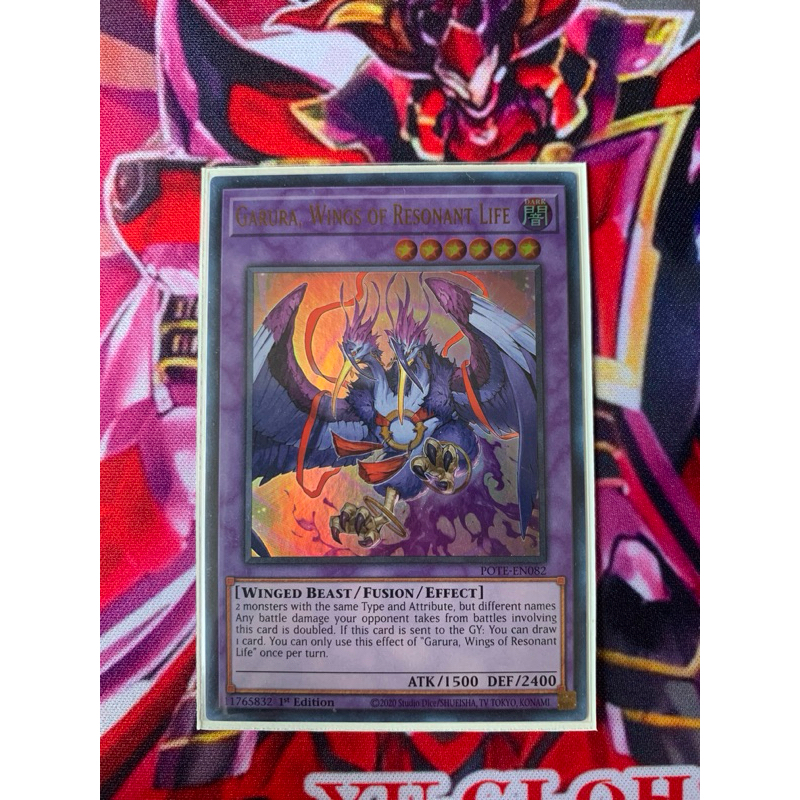 Yugioh Garura, Wings of Resonant Life (Ultra Rare POTE EN082)(NM