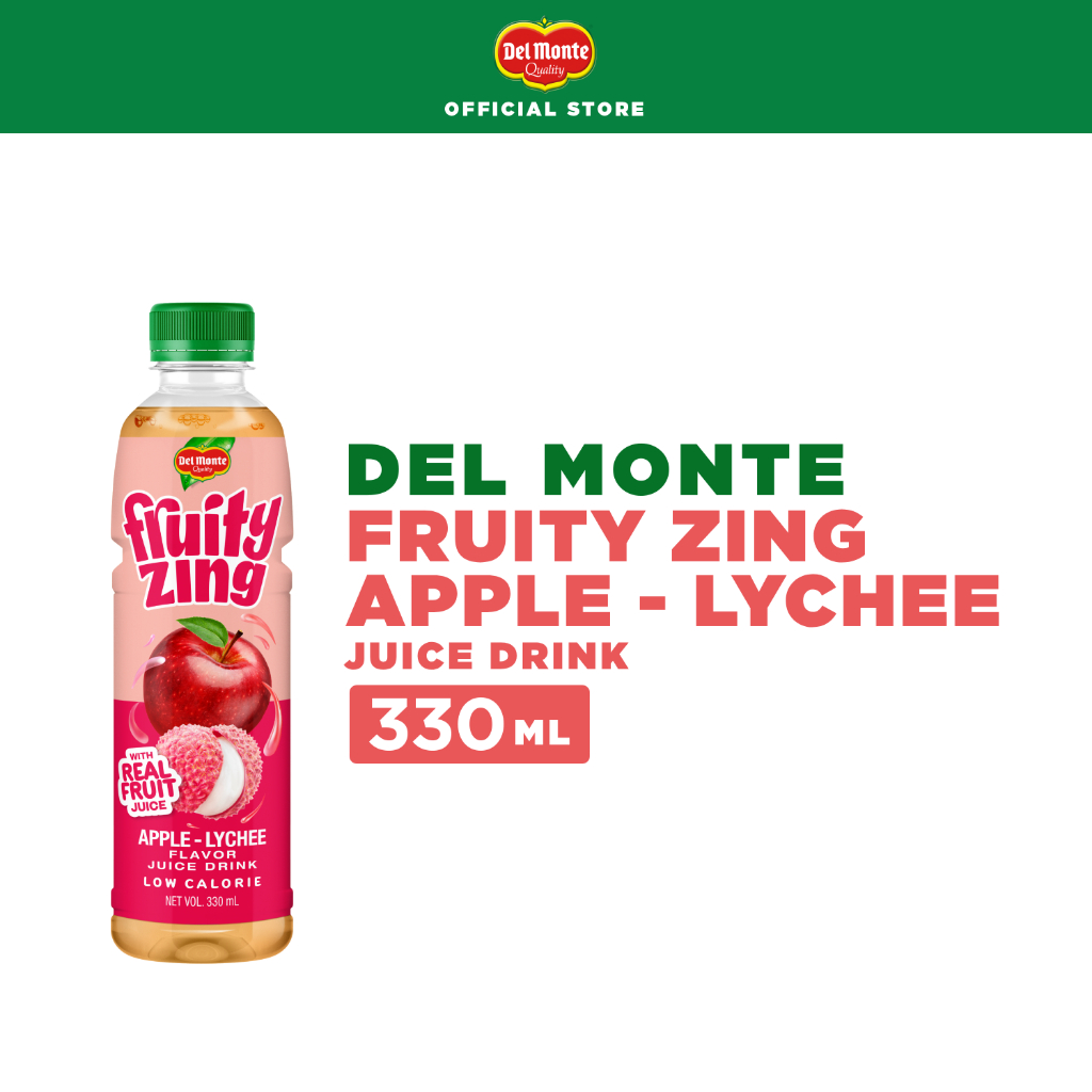 DEL MONTE Fruity Zing Apple-Lychee Flavor Juice Drink 330ml | Shopee ...