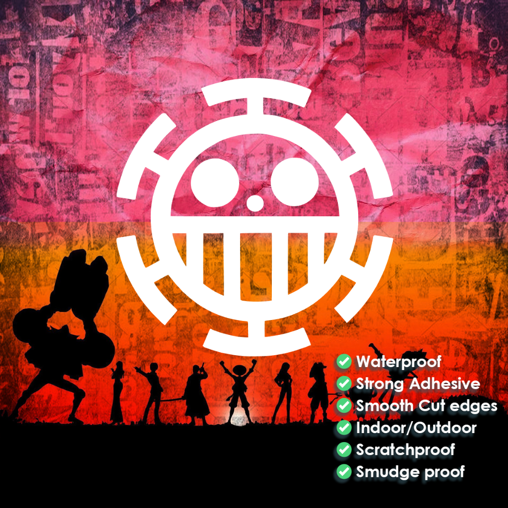 ONE PIECE 002 Vinyl Sticker Decal car motorcycle bike laptop mugs ...