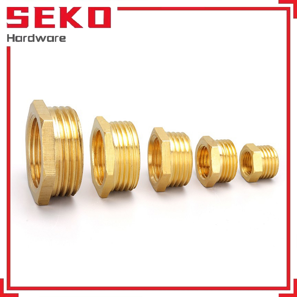 Brass 1" Male X 1/2" Female Thread Reducer Bushing - Plumbing Fitting