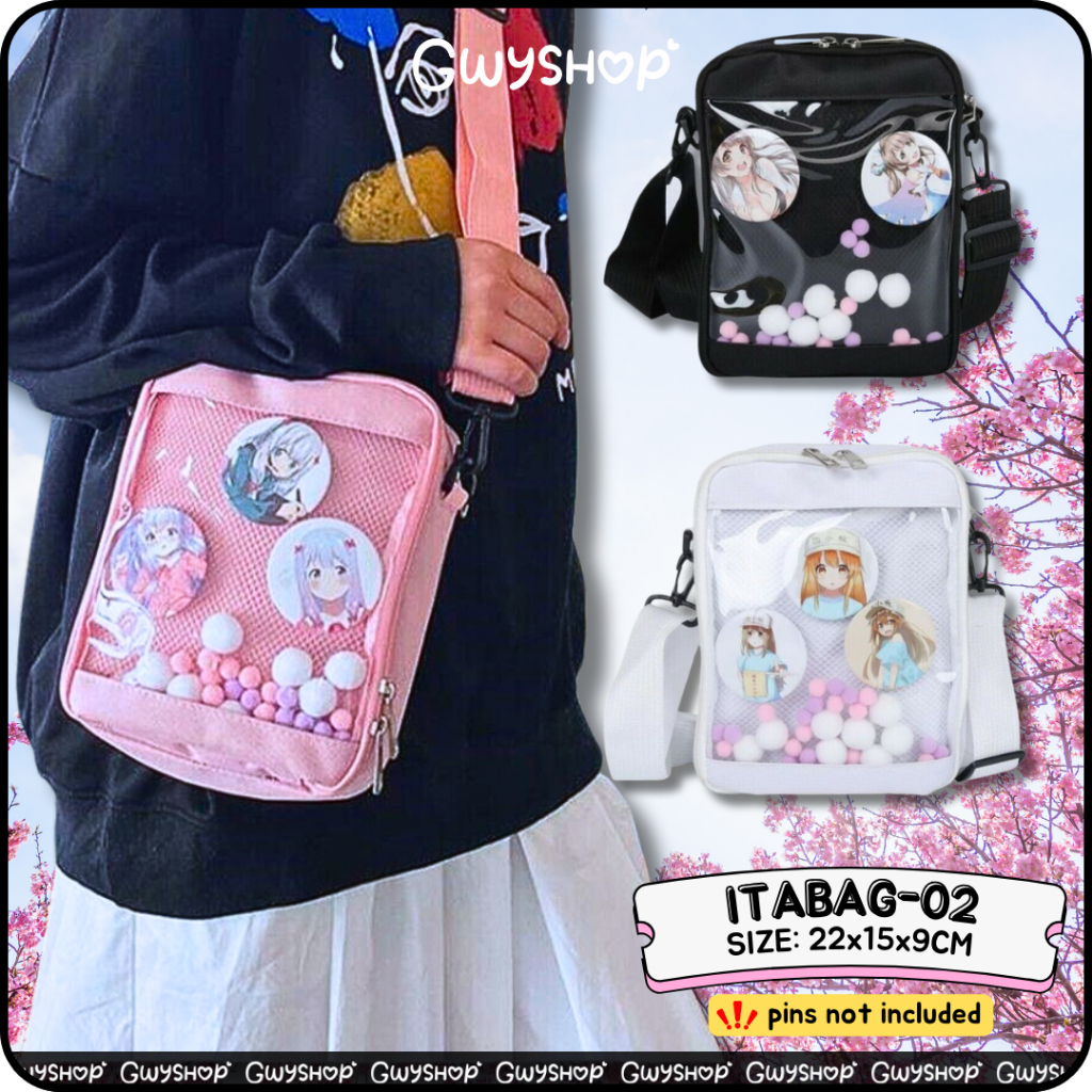 Itabag Trasparente Stile JK Per Adolescenti | Borse Messenger Con Spille Anime | Personalizzabile
