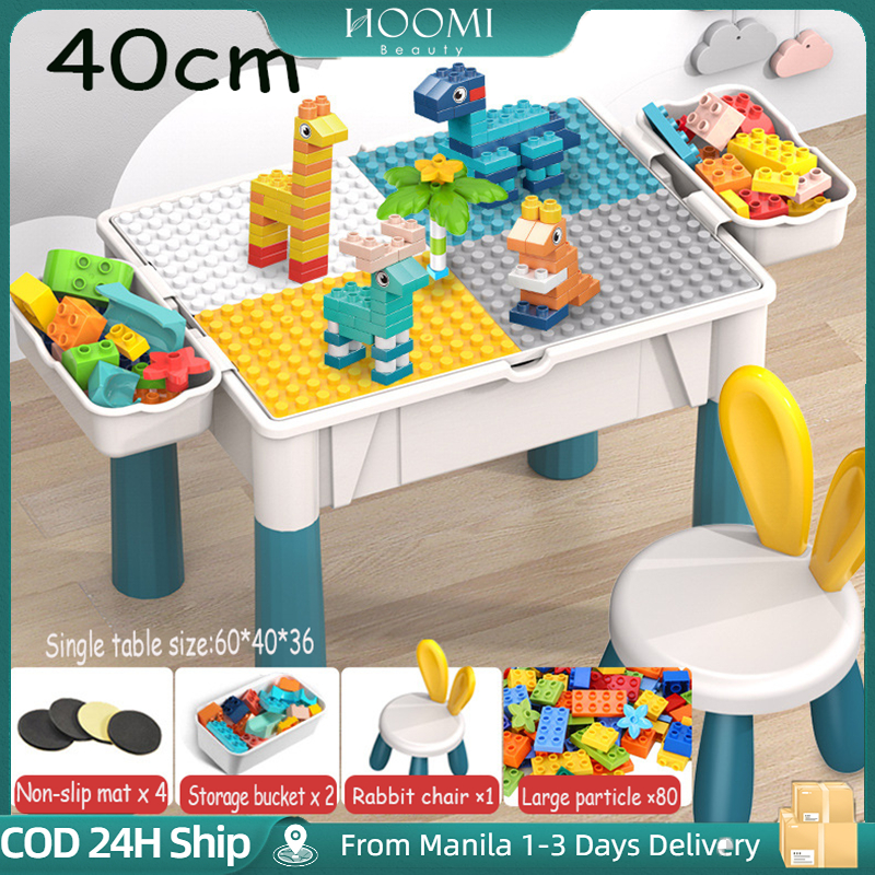 Big Building Blocks Table with Chair and Blocks Kids Table and Chair ...