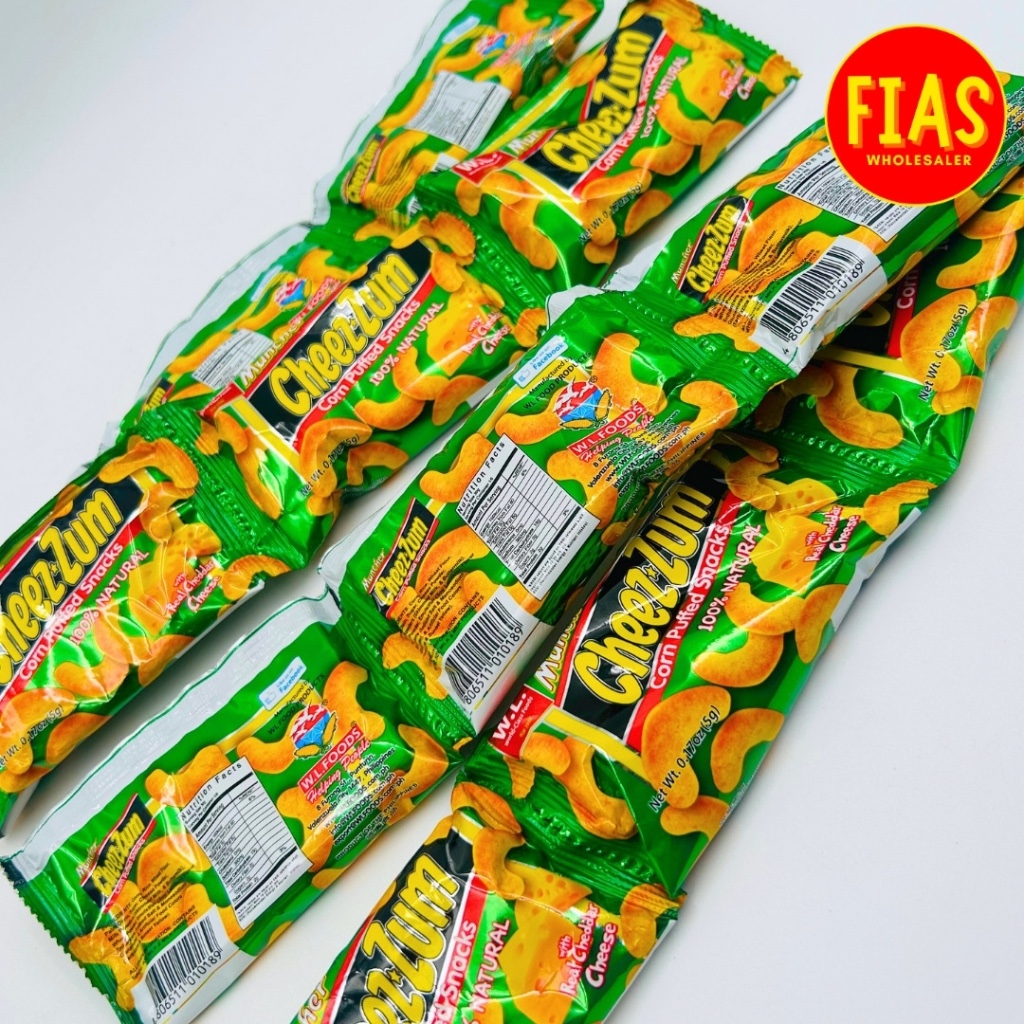12 pcs Cheez - Zum Corn Puffed Snacks Cheese Flavor 5g | Shopee Philippines