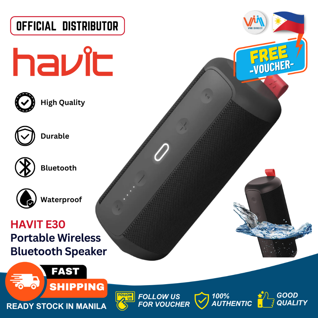 Havit HV-E30 Portable Wireless Speaker Waterproof Shockproof Speaker  Portable Speaker Sport Bass VMI