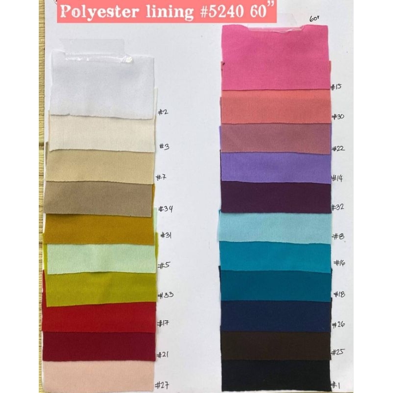 Polyester stretch lining 60