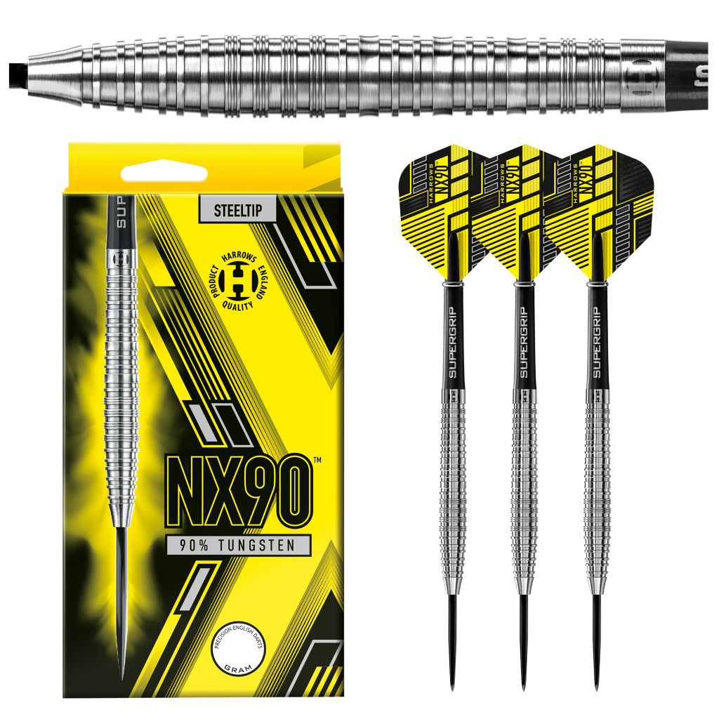 Harrows Tungsten NX90, Supergrip Razr, Assassin Darts - Steel Tip dart ...