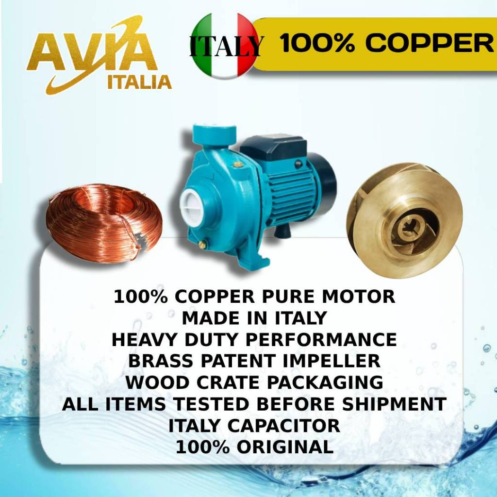 ITALY COPPER Centrifugal Pump 2 hp 3 hp 4 hp Water Booster Pump ...