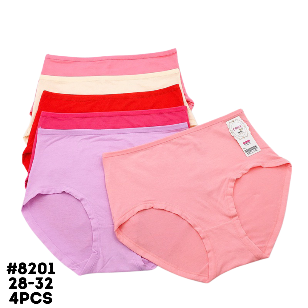 Hello Moderne 4-6Pcs Plus Size Panty 38-44 Plain Underwear Big Size  Stretchable Absorbent *PANTY