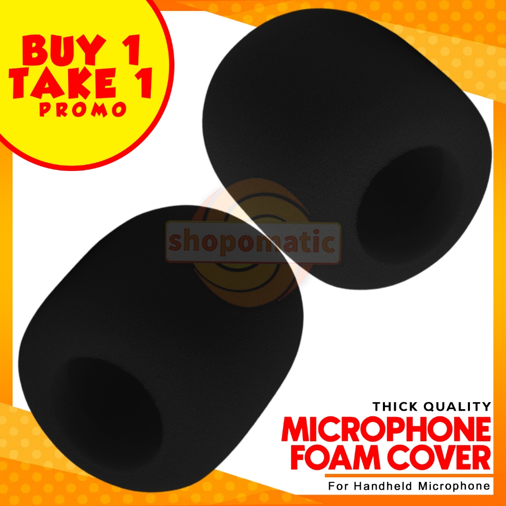 (BUY 1 TAKE 1 PROMO) Black Microphone Foam Mic Foam Cover | Shopee ...