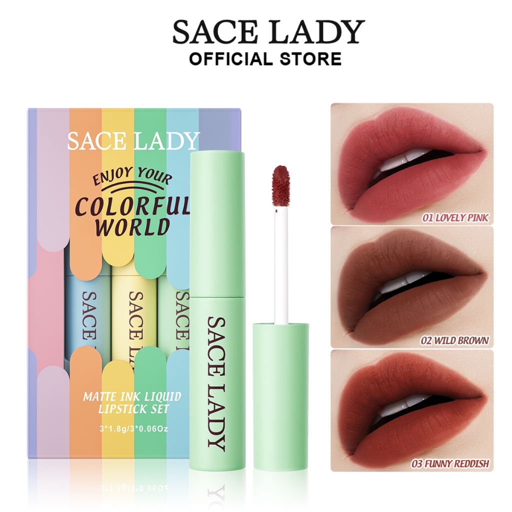 SACE LADY Liquid Liptint Matte Waterproof Long Lasting Lipstick Lip ...