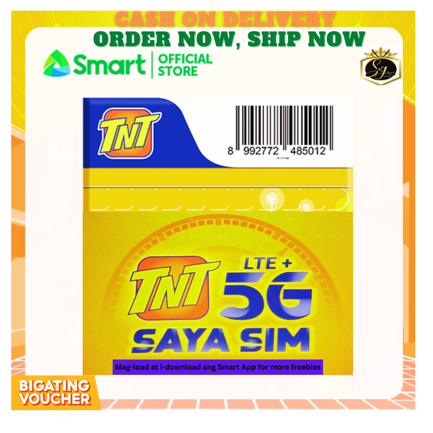 TNT LTE+ 5G Sim Tricut with freeload SayaAll40(Fresh and New Sim ...