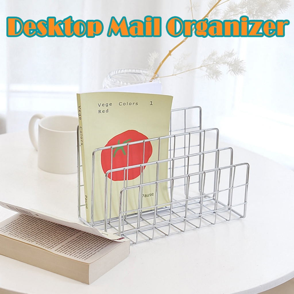 Boho Metal Desktop Magazine Holder Magazine Rack Books Storage Rack ...