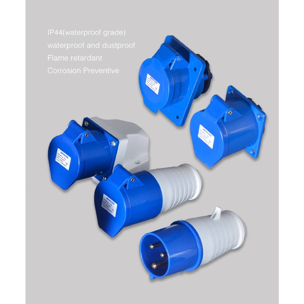 IP44 Industrial Plug Socket Waterproof Connector 3PIN 16A/32A ...