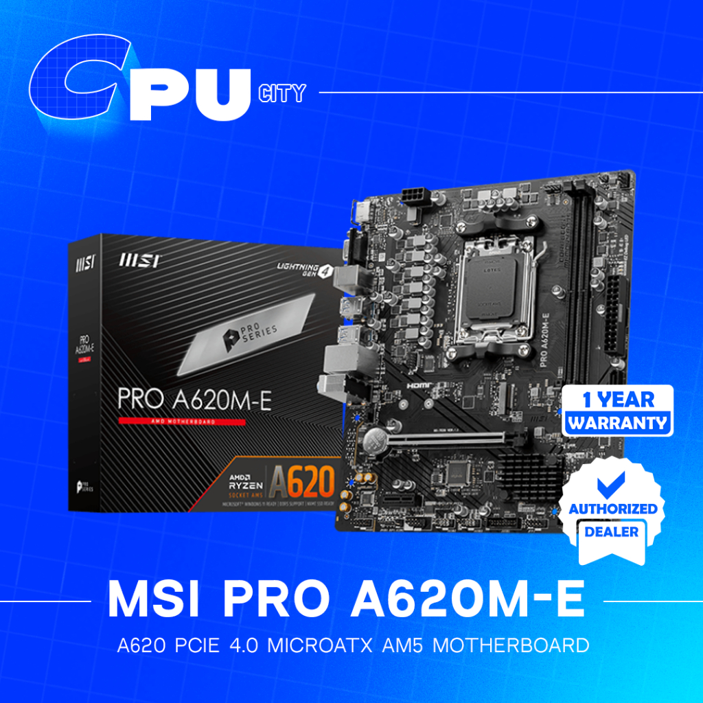 MSI PRO A620M-E A620 Chipset mATX AMD AM5 Motherboard | Shopee Philippines