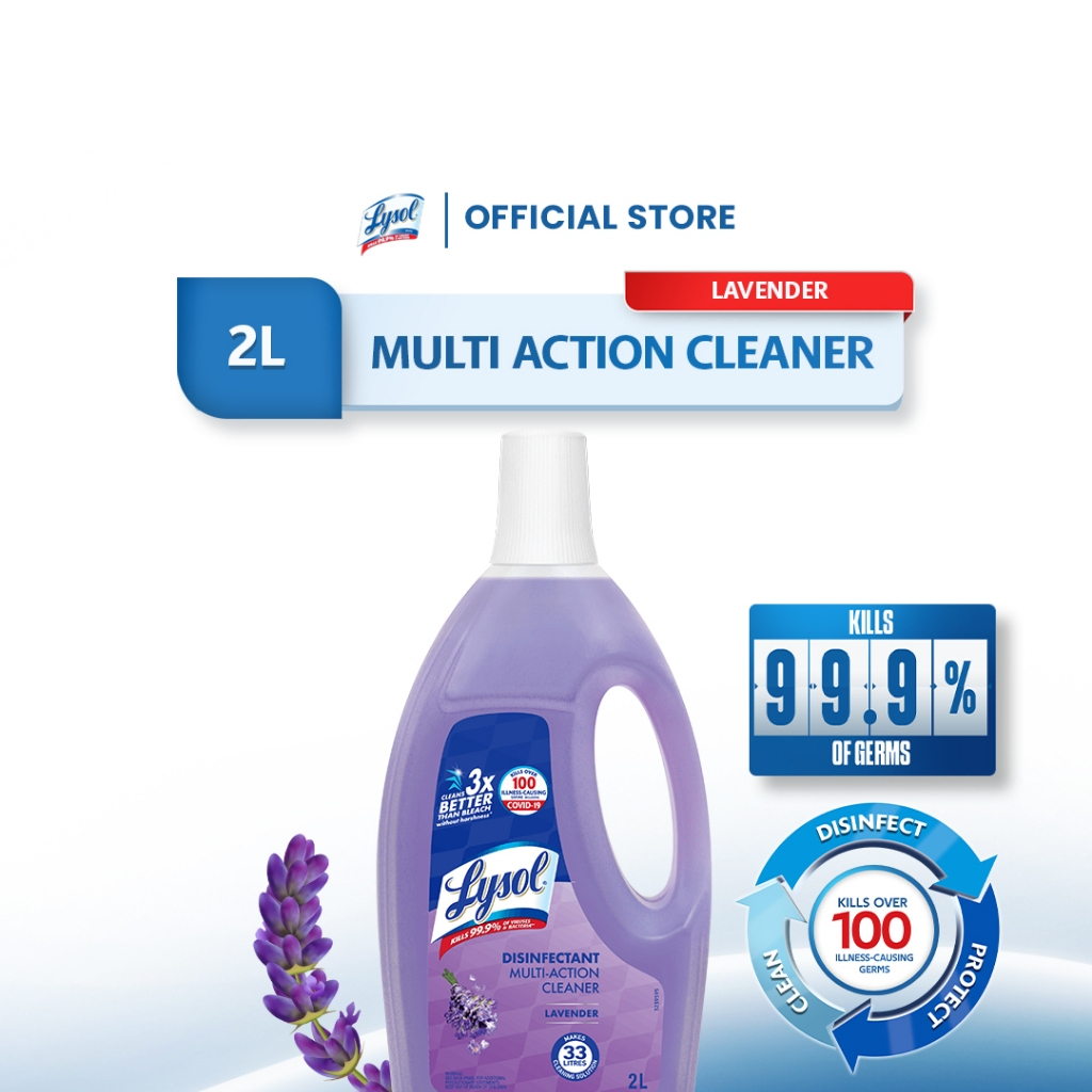 Lysol Multi Action Cleaner Antibacterial Lavender Scent 2l Shopee Philippines