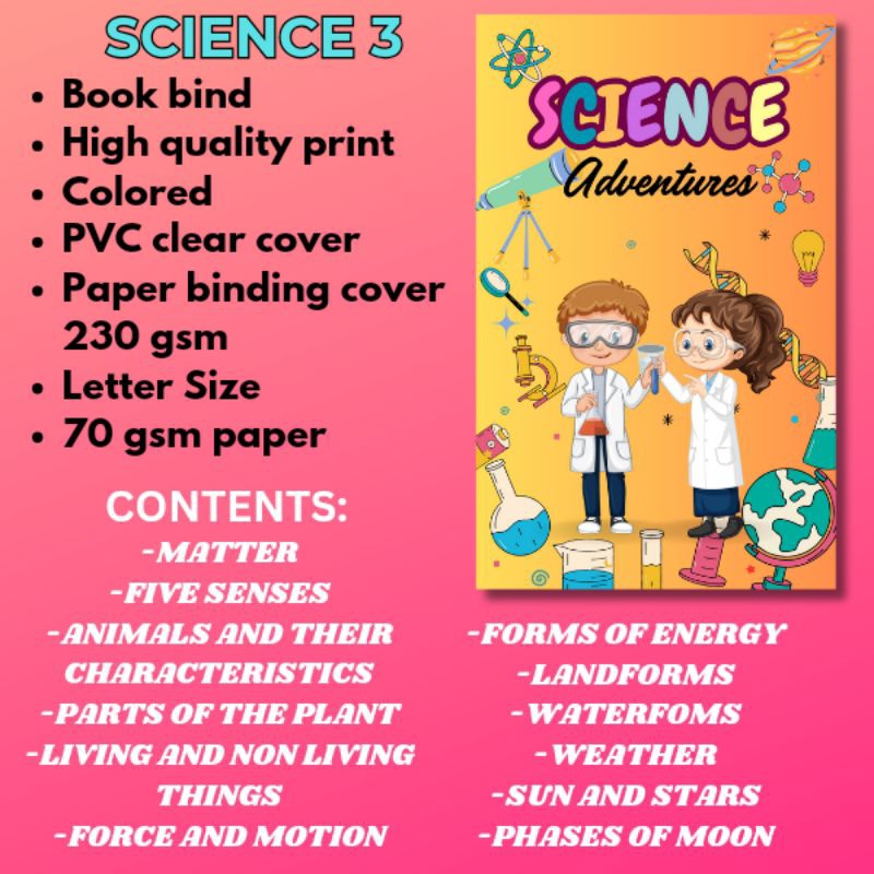 Science Workbook for Grade 3 (Grade 1, 2) in Filipino | Shopee Philippines