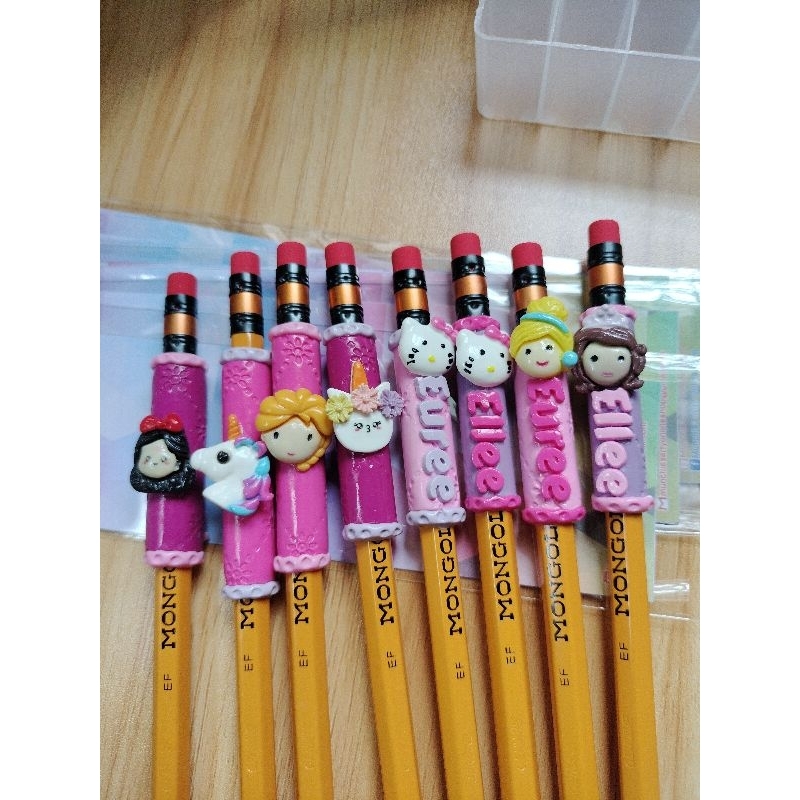 Detachable and transferrable Pencil Name topper | Character design ...