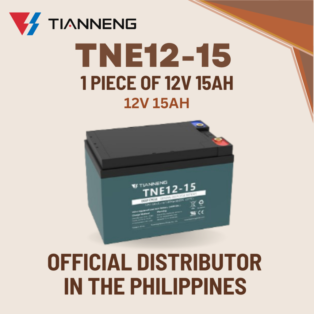 TIANNENG E-BIKE Battery Electric TNE12-15 │ 12V 15AH │ 1 PIECE OF 12V ...