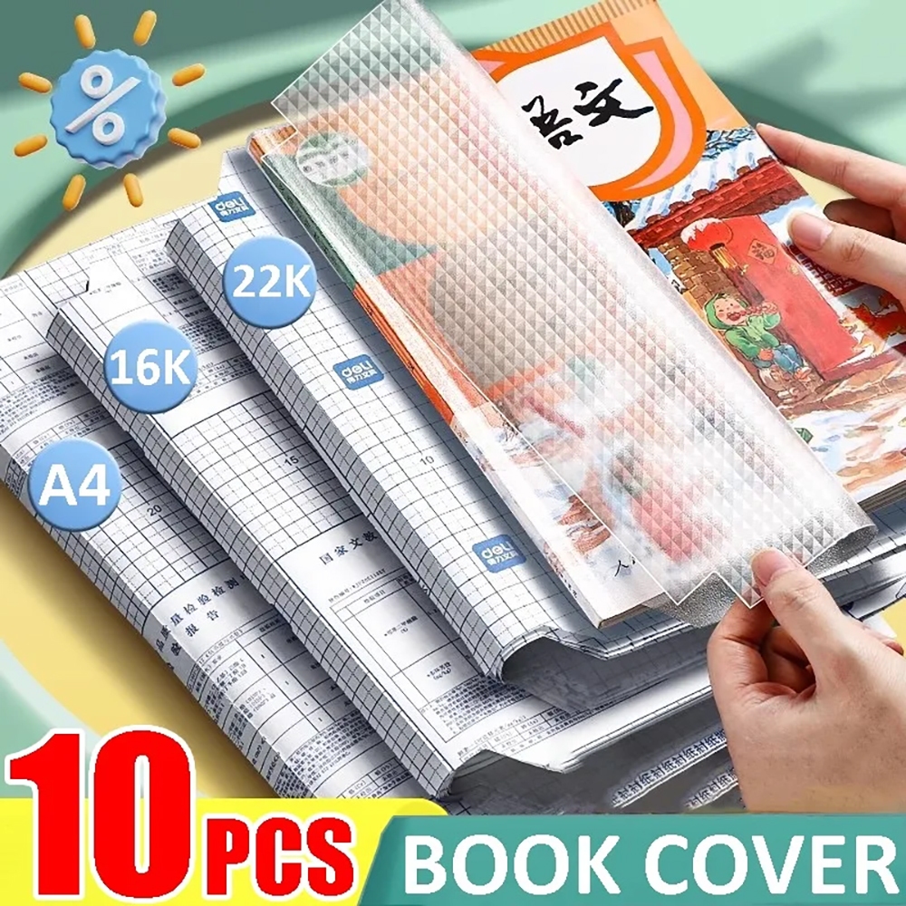10 sheets Selfadhesive Book Wrap Transparent Protective Book Cover