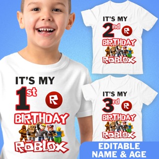 ROBLOX Birthday Kids Shirt 0-12 years old /anime CHARACTER DESIGN T ...