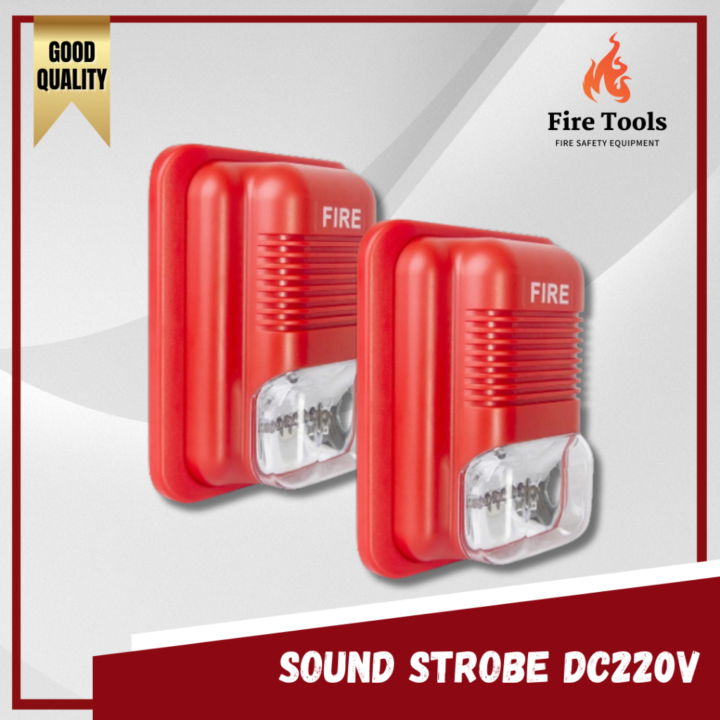 DC220V 2wire Sound & Light Fire Alarm Warning Strobe Horn Alert Safety ...