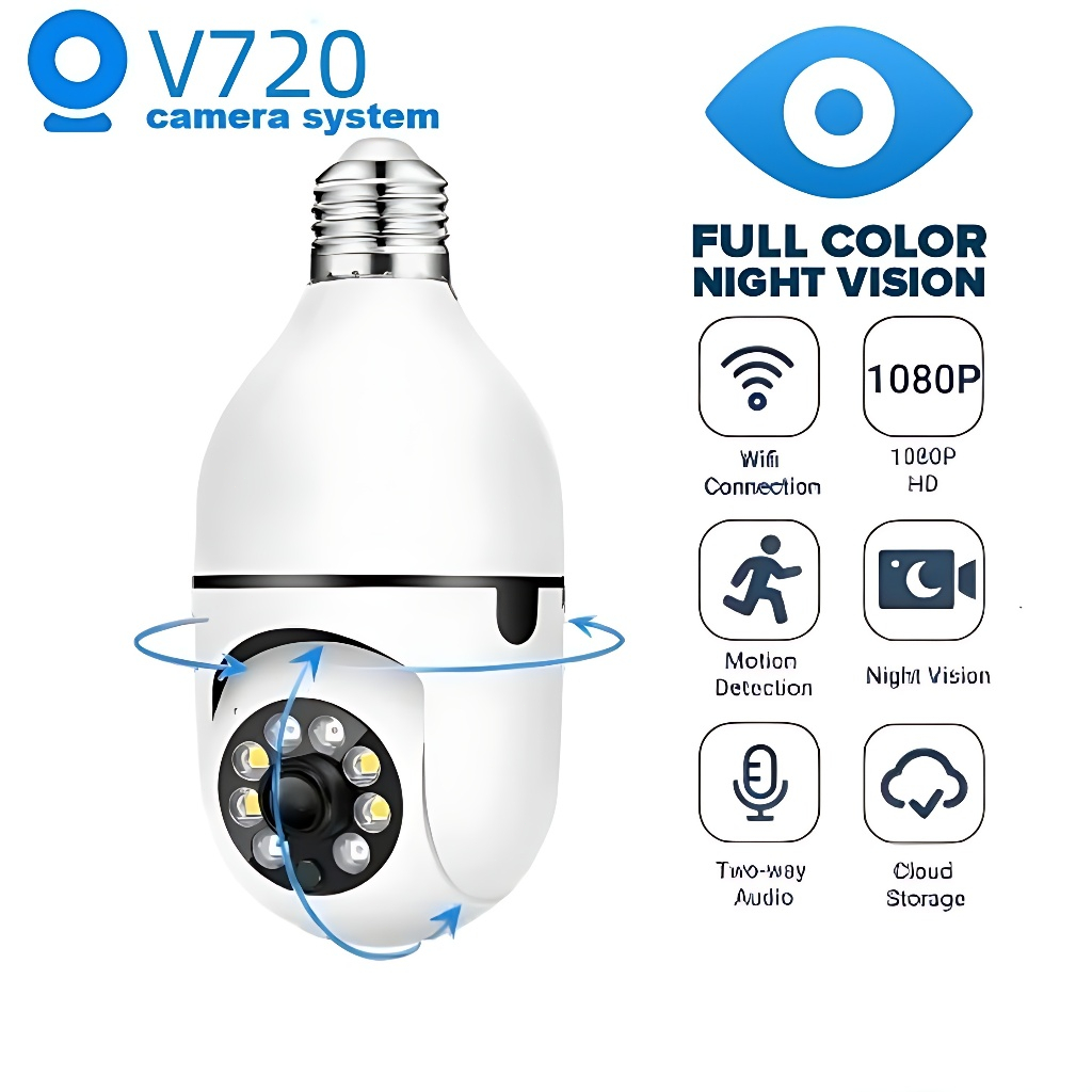 【COD】CCTV Camera for photography Wifi Night Vision Bulb tapo outdoor