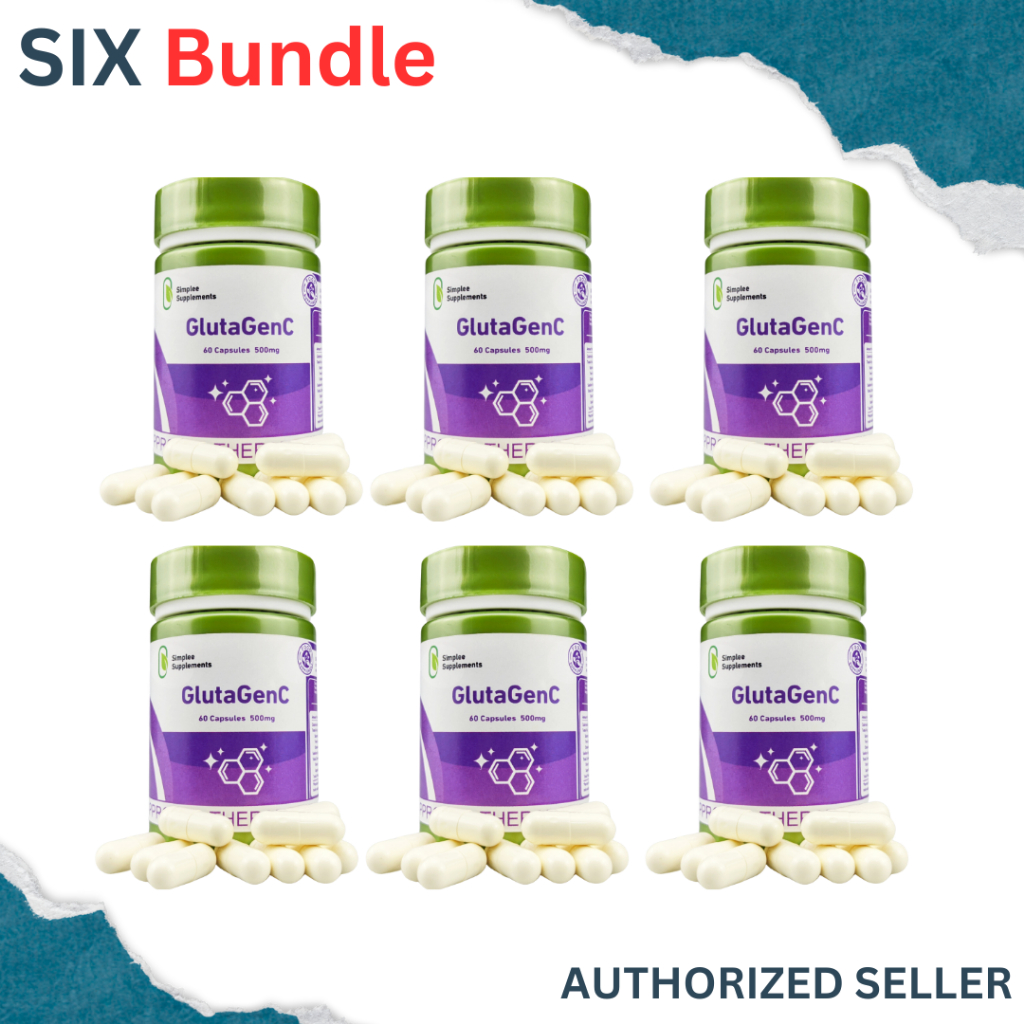 6 Bottles Simplee GlutaGenC Whitening Capsule Supplement Promo | Shopee ...