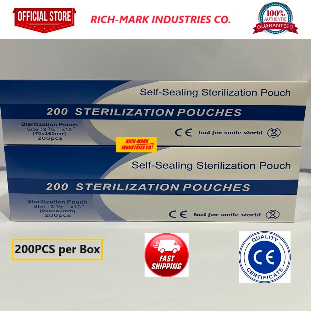 Self-sealing Sterilization pouch dental clinic tatoo 200pcs pouch per ...