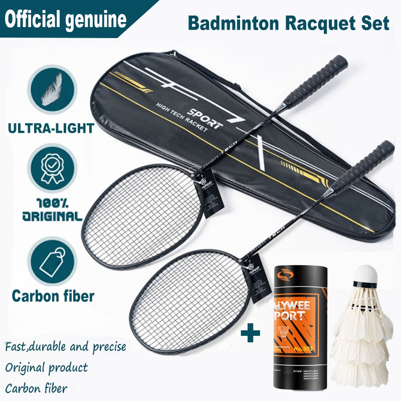 Official Genuine 2Pcs Racket Professional Badminton Racket Set 100% ...