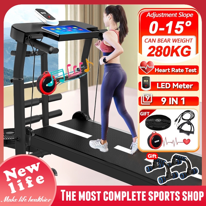 【TOP SALE】Multifunctional luxury treadmill, household With Heart Rate