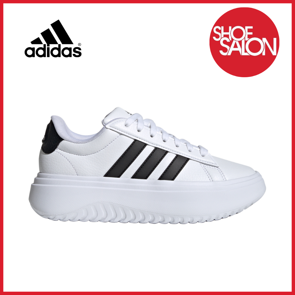 SHOE SALON Adidas Grand Court Platform Women's Shoes White/Black IE1092 |  Shopee Philippines