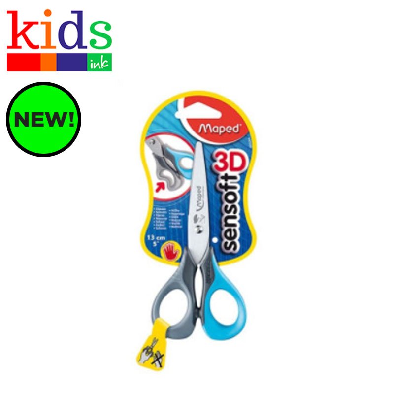 MAPED KIDDIE SCISSORS 693500 5IN BLUNT SENSOFT BLUE AND GRAY ...