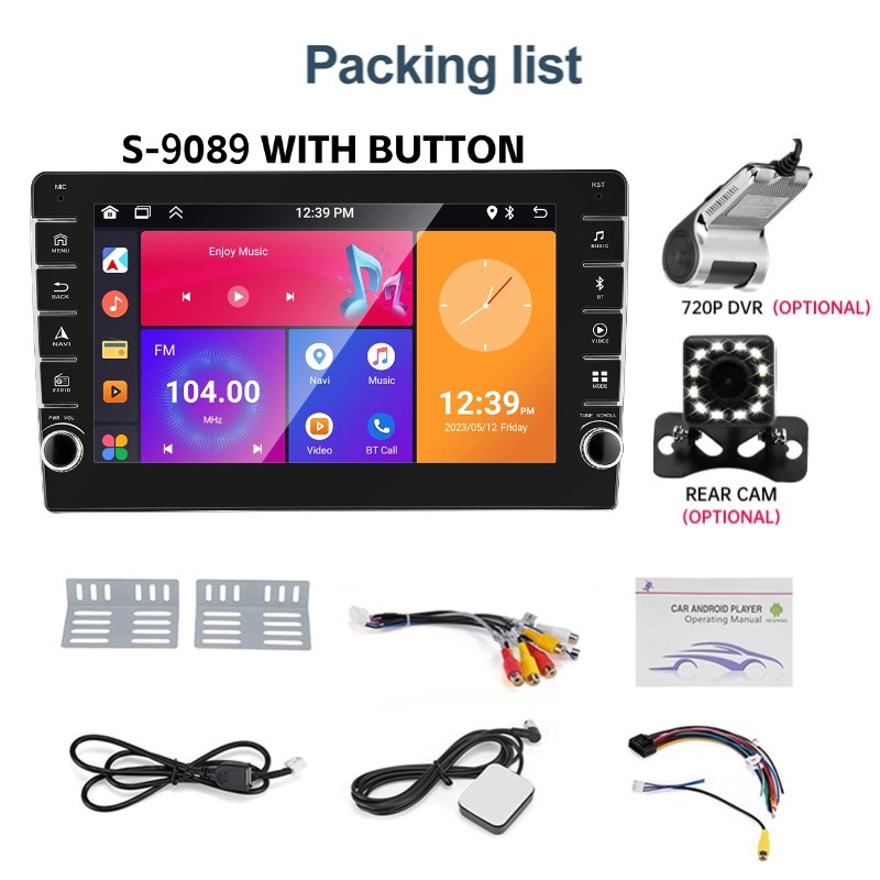 GEARELEC Universal Android Car Radio Bluetooth/GPS/FM Touch Screen Car Head Unit 10/9/7 Inch