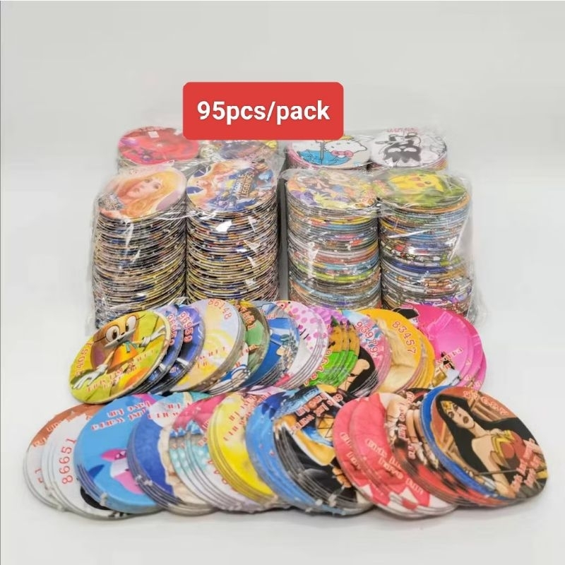 95pcs pogs toy classic card game batang 90