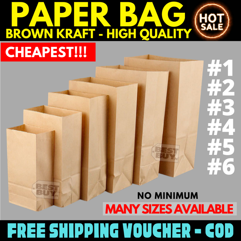 Brown Paper Bag [ALL SIZES] MATIBAY (GRP1) | Shopee Philippines