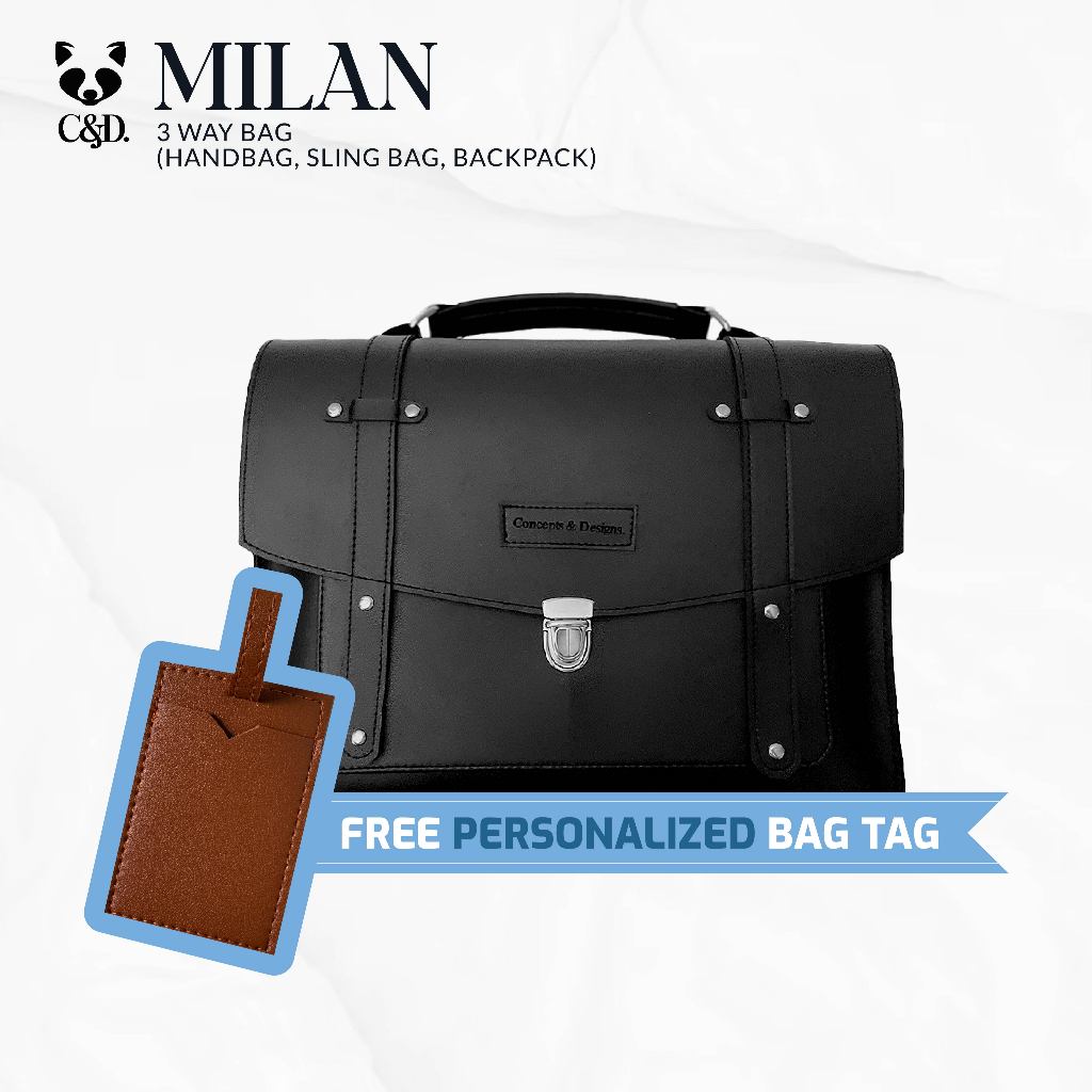 Concepts Designs. Milan 3 Way Bag Handbag Sling Bag Backpack 15 Shopee Philippines