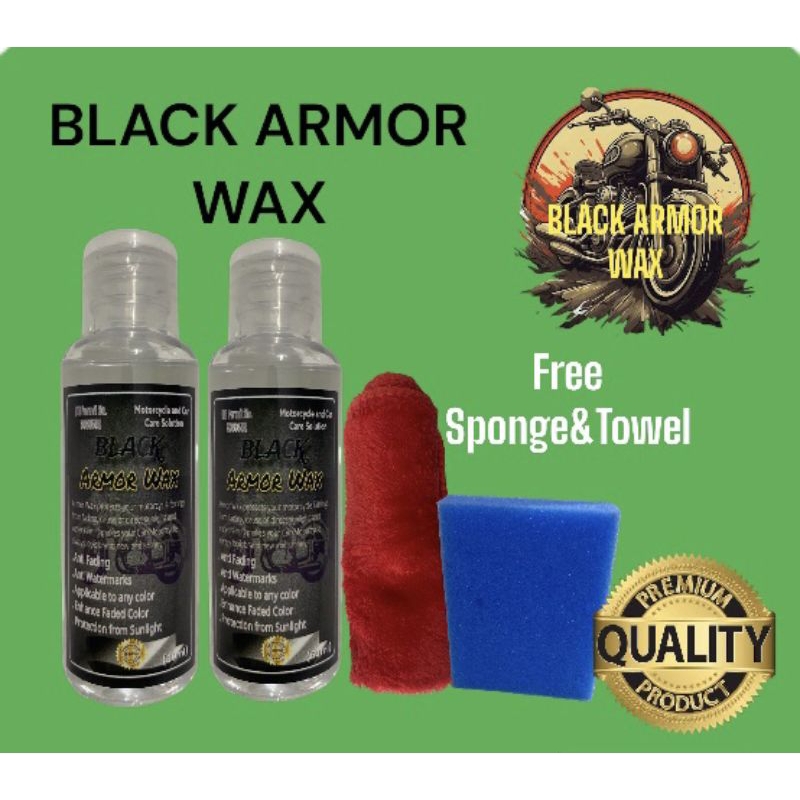 BLACK ARMOR WAX COAT BUY 1 TAKE 1 ORIGINAL comes with Sponge and ...