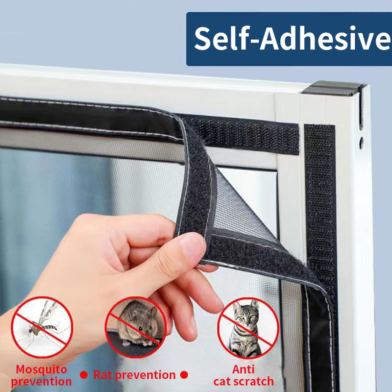 DIY Self-Adhesive Window Screen Netting Mesh Curtain Multi size with ...