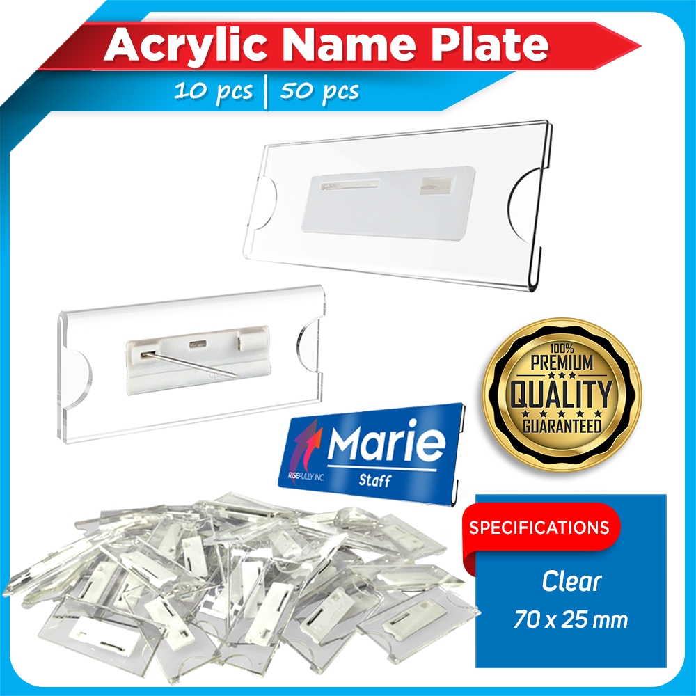 Insertable BLANK Acrylic NAMEPLATE (70×25mm) | Shopee Philippines