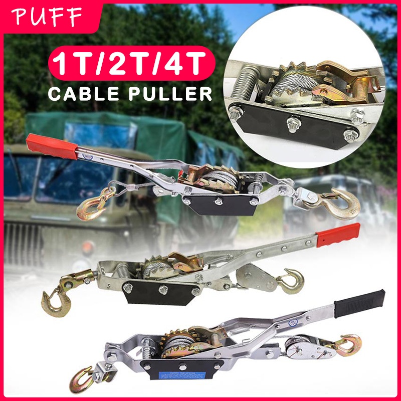 1T 2T 4T DOUBLE HOOK TIGHTENER Hand Cable Puller w/ 2 Hooks Double ...