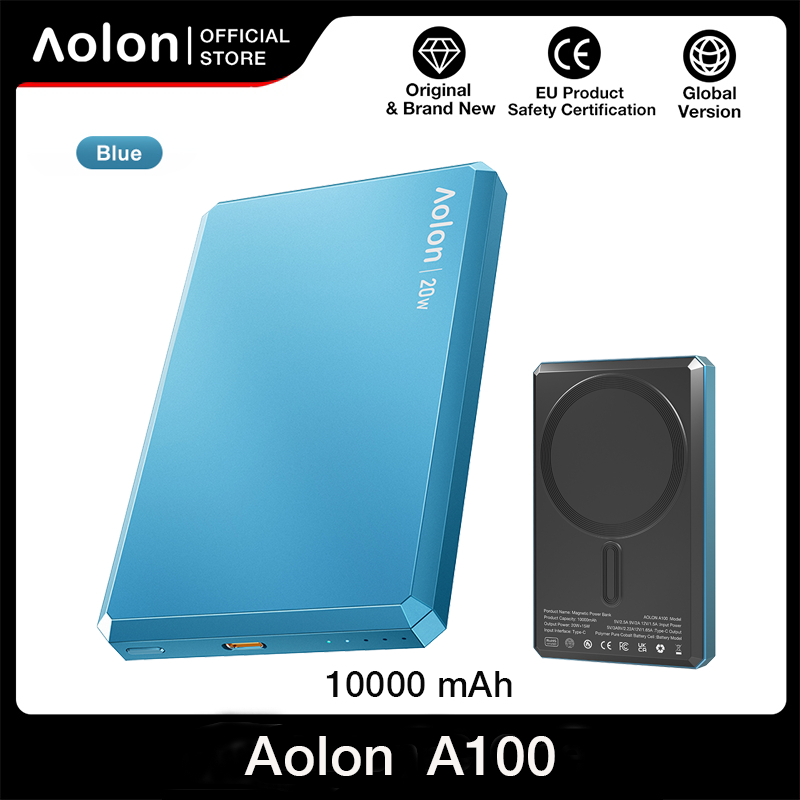 Aolon A50 Wireless Powerbank 20W Magnetic Charging Smart Digital Display  Hypothermia Safe Power Bank
