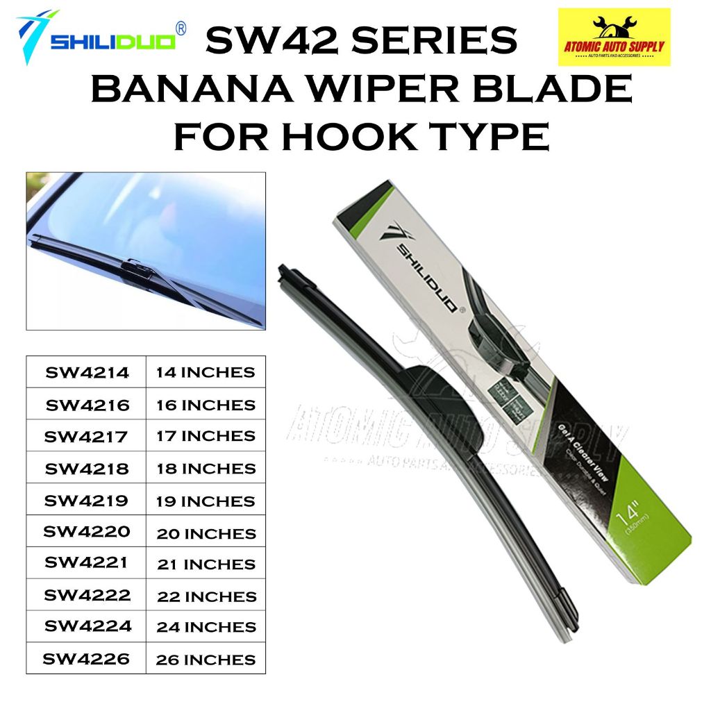 SHILIDUO BANANA TYPE WINDSHIELD WIPER BLADE - SW42 SERIES (14