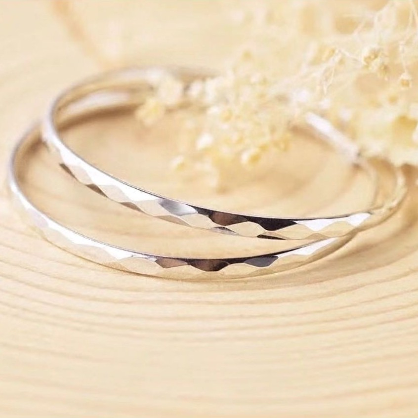 Flash Sale Genuine 92.5% Sterling Silver Daily simple loop popular ...