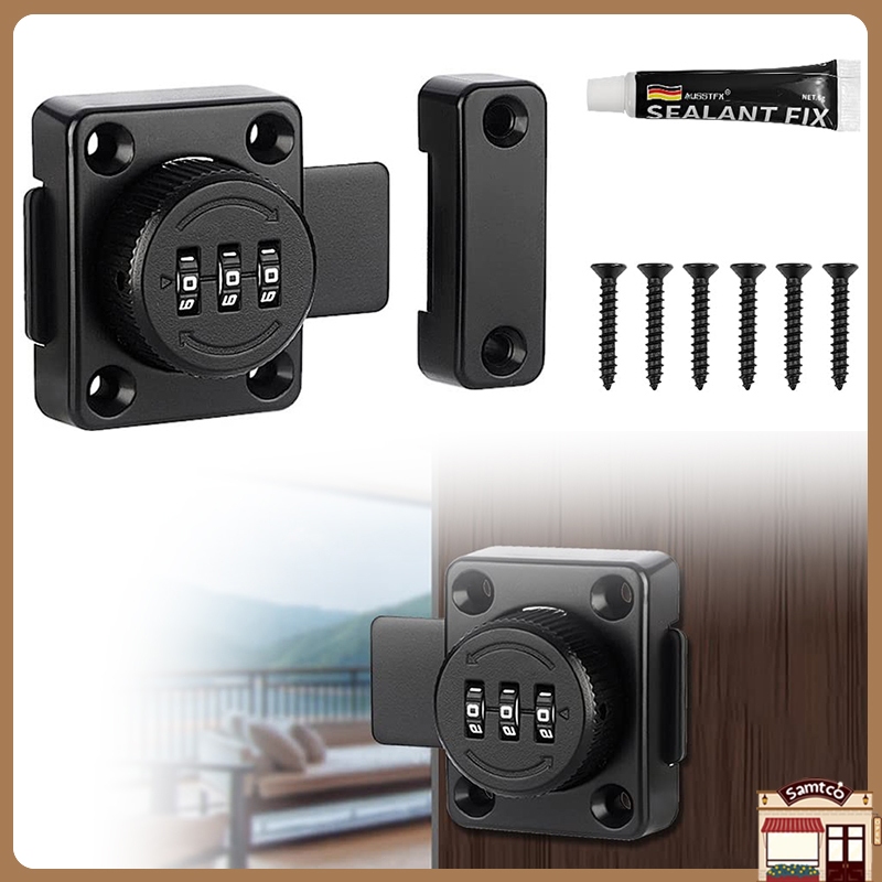 Zinc Alloy Password Bolt Lock Rotary Slide Latch Security lock Privacy ...