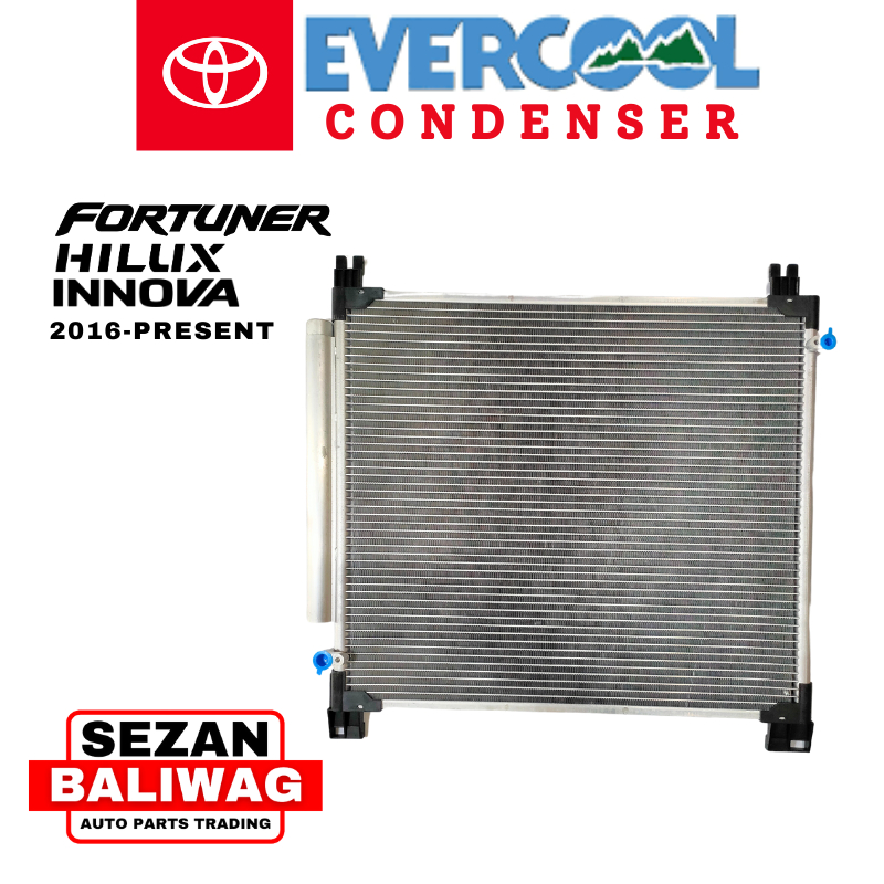 EVERCOOL CONDENSER ASSEMBLY TOYOTA FORTUNER INNOVA HILUX 2016-PRESENT ...