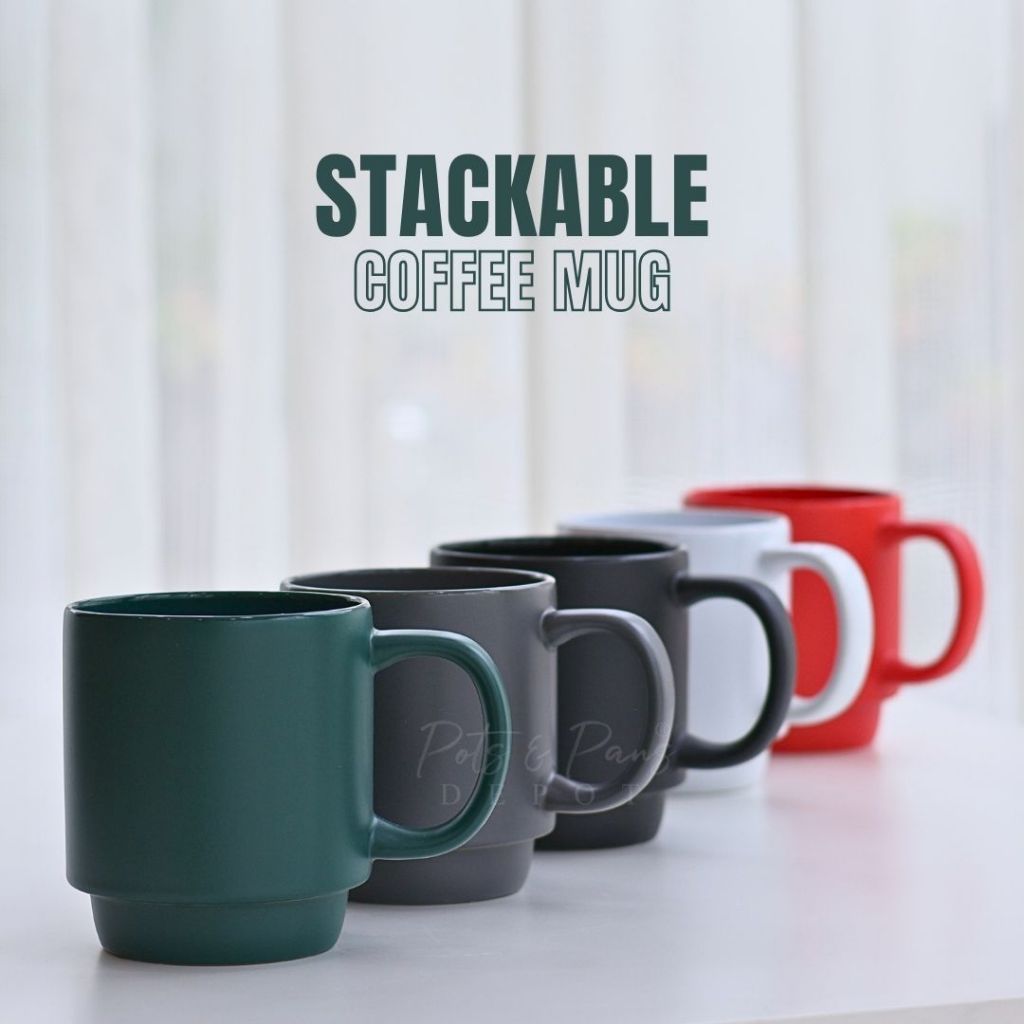 Red Cherry Stackable Coffee Mug 400ml | Shopee Philippines