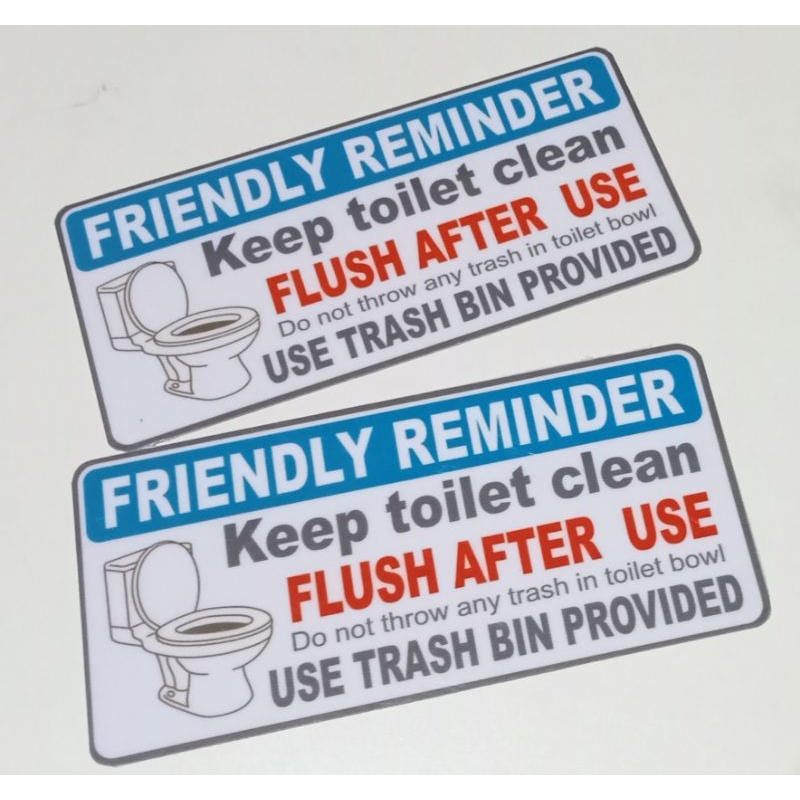 toilet reminder (flush after use) Shopee Philippines