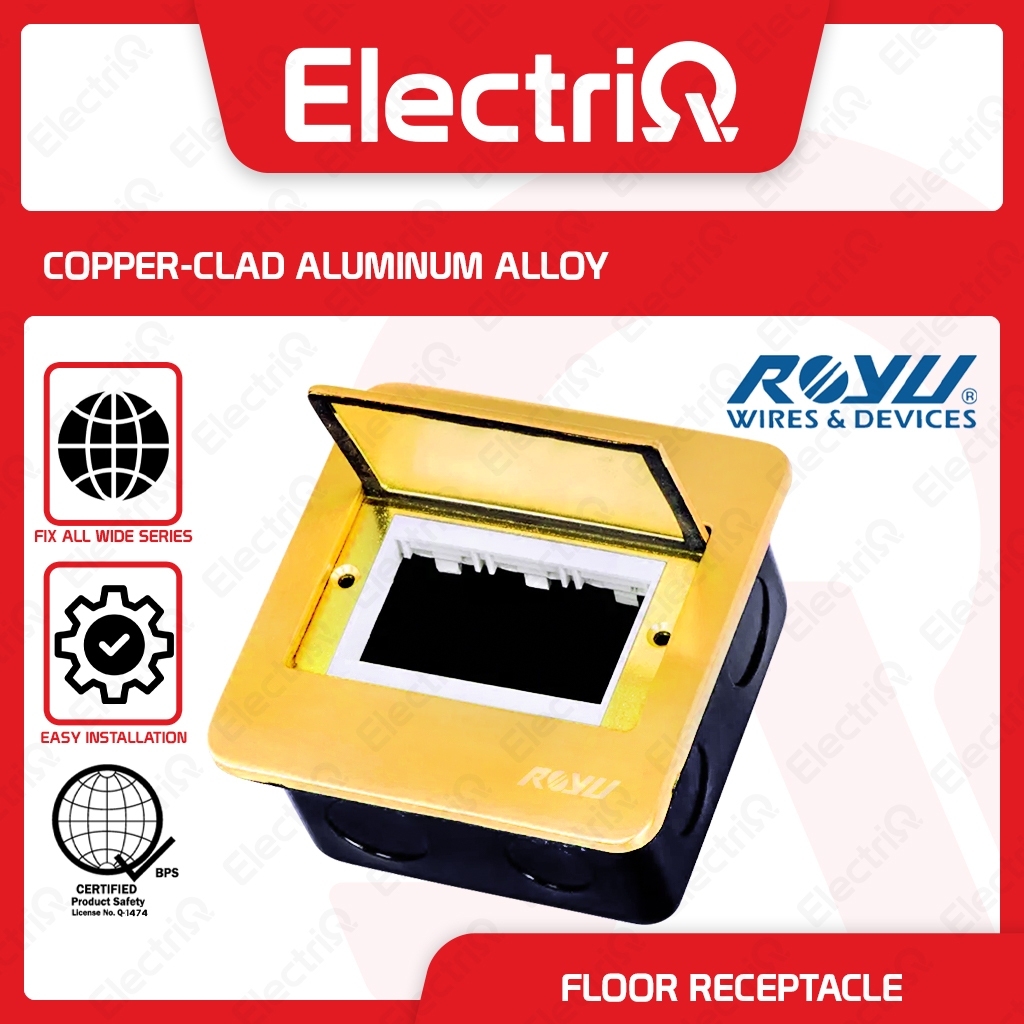 Electriq l Royu Bronze Square Floor Receptacle Window Opening Bronze ...